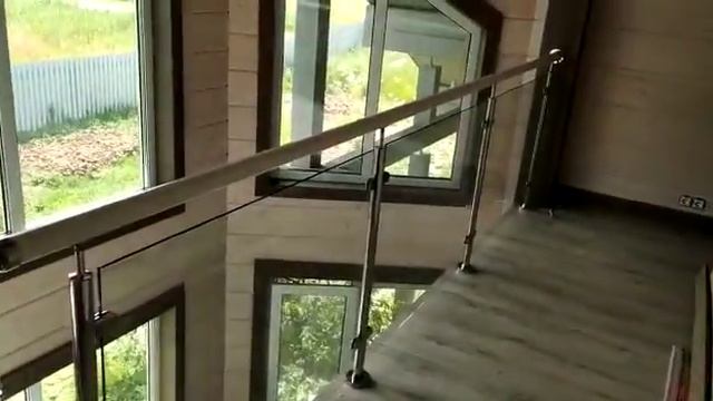 Ограждение из нержавеющей стали и стекла. Мытищи,д.Малое Ивановское. смотреть онлайн