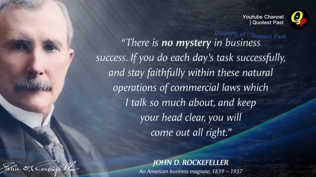 Quotes | John Rockefeller's | He who worksall day has no time tomake money смотреть онлайн