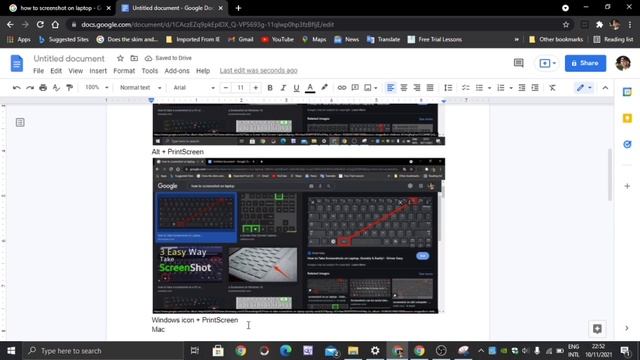 How To Take The Screenshot Of Laptop Screen