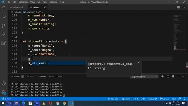 TypeScript Tutorial !! TypeScript Intreface !! TypeScript Tutorial in hindi Part #05 смотреть онлайн