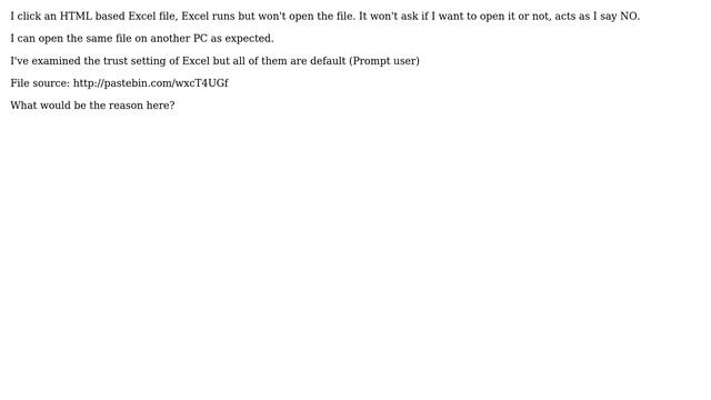 Excel 2013 won't open html based XLS file смотреть онлайн