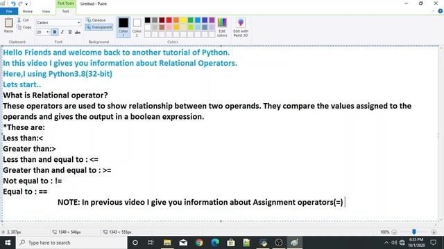Python Tutorial | Relational Operators смотреть онлайн