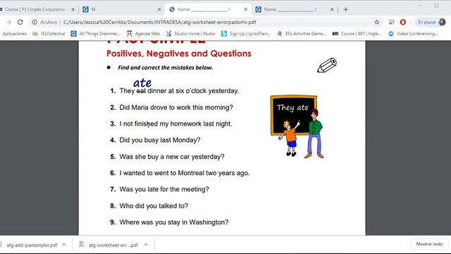 Ingles corporativo P3 01 class 15 simple past, did, was, were смотреть онлайн
