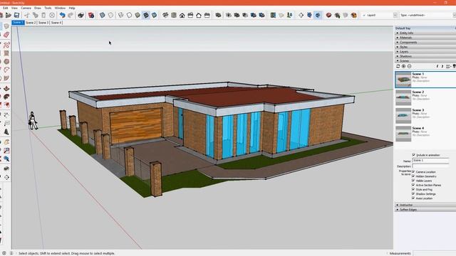 SketchUp 15 Экспорт 2Д и 3Д Анимация смотреть онлайн