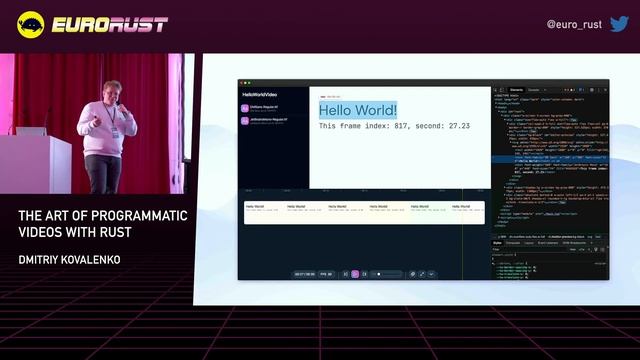 The art of programmatic videos with Rust - Dmitriy Kovalenko - EuroRust 2022 смотреть онлайн