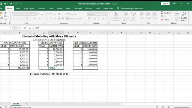 FINANCIAL MODELLING NPV, IRR смотреть онлайн