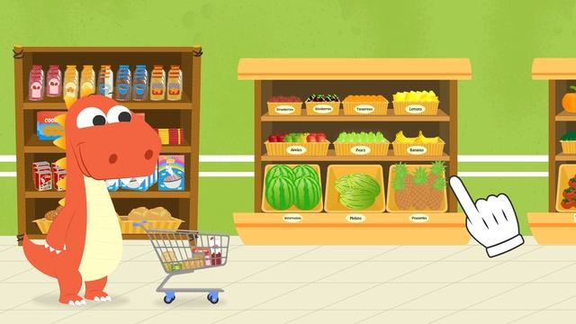 Learn with Eddie: How to Shop at Supermarket ? Eddie the Dinosaur Does the Shopping смотреть онлайн