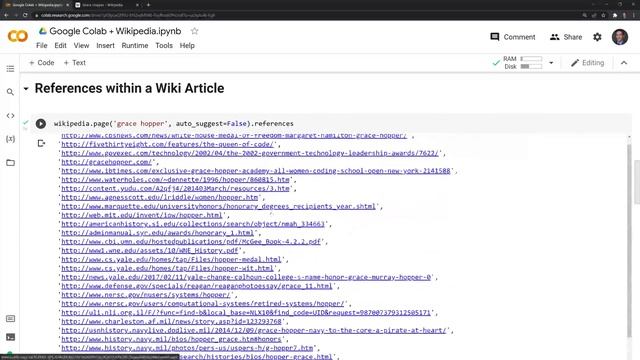 Google Colab - Accessing Wikipedia Articles! смотреть онлайн