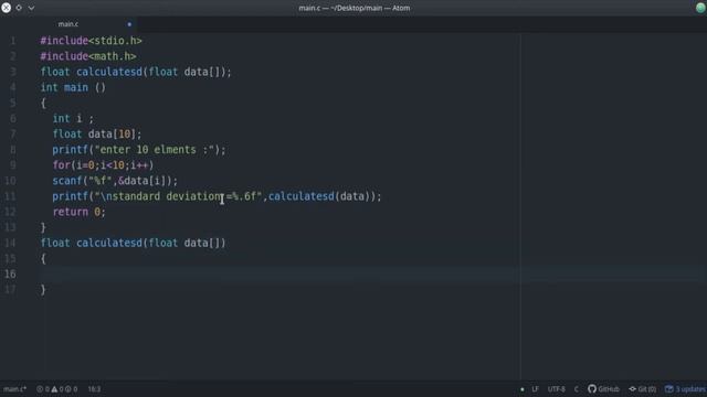 C Programming : Calculate Standard Deviation смотреть онлайн