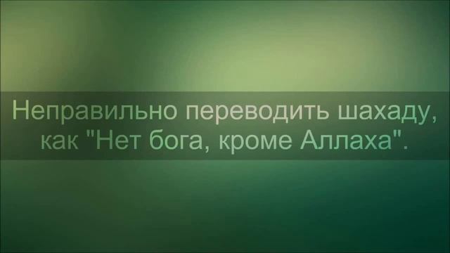 Неправильно переводить шахаду, как Нет бога, кроме Аллаха Наиль Абу Салих смотреть онлайн