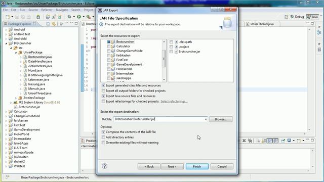 Java Tutorial 65 - Ausführbare Datei / Projekt exportieren смотреть онлайн