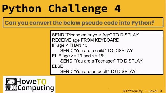 Python challenges level 3 challenge 4 смотреть онлайн
