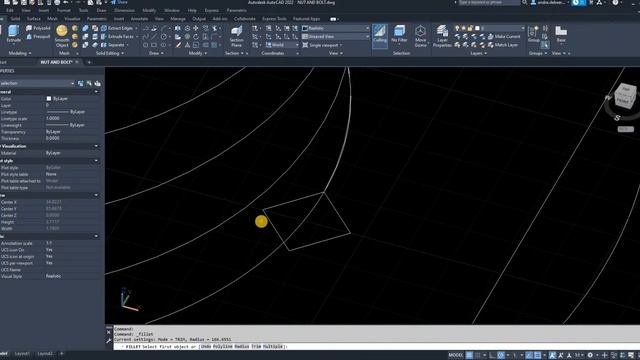 AutoCAD : How to draw a 3D Nut and Bolt смотреть онлайн