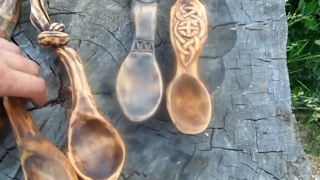 Уникальные деревянные резные ложки.Обзор. Woodcarving смотреть онлайн