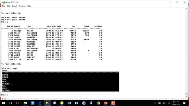 Describe keyword in Oracle database Hindi/Urdu смотреть онлайн