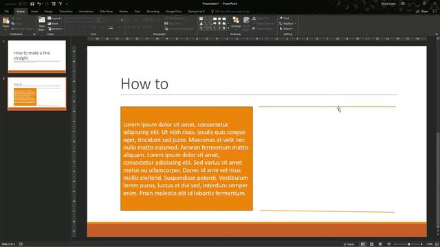 How to make a line straight in PowerPoint смотреть онлайн
