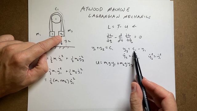 The Atwood Machine with Lagrangian Mechanics смотреть онлайн