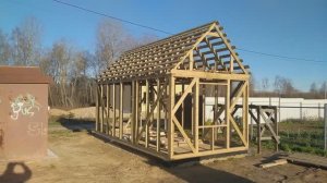 Каркас крыши бани