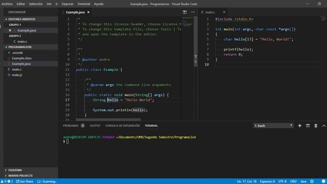 Hello world in JavaScript vs Java vs C смотреть онлайн