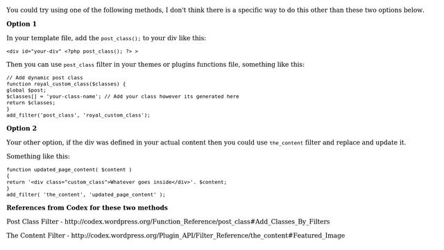 Wordpress: Add Class to a div using a filter? (2 Solutions!!) смотреть онлайн