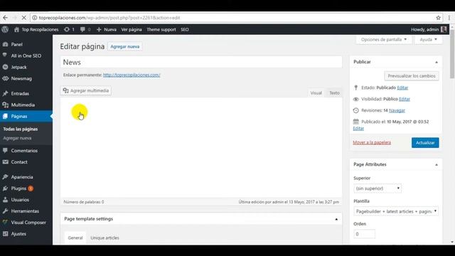 Como Configurar Theme NewsMag 3.3.1 en Wordpress 4.7.4 смотреть онлайн