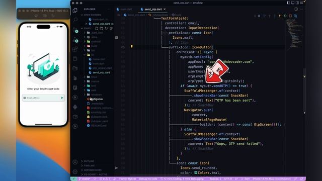 How To #OTP By Email With #flutter 3.3.10 #2023 смотреть онлайн