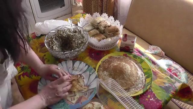 307. Начинка для блинов - рис с печенью. Русская кухня. смотреть онлайн