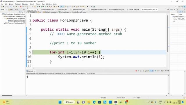 CONTROL FLOW STATEMENT: FOR LOOP IN JAVA смотреть онлайн