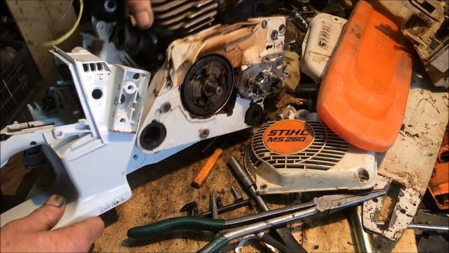 Штиль MS-260! Почём уронить бензопилу на бетонный пол;0( смотреть онлайн