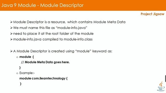 Module Descriptor | Modularity | Project Jigsaw | Java 9 | Part 17 смотреть онлайн