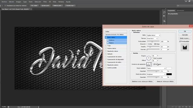 Adobe Photoshop Cs6 - Efecto Letras de Plata (CROMADO) смотреть онлайн