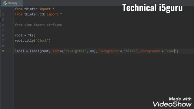 How to make a Digital Clock by using Python code hd video in 2021 with 3.9.3 version смотреть онлайн