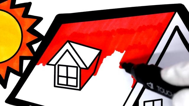 Coloring Country House Colouring Page Drawing And How To Color For Kids