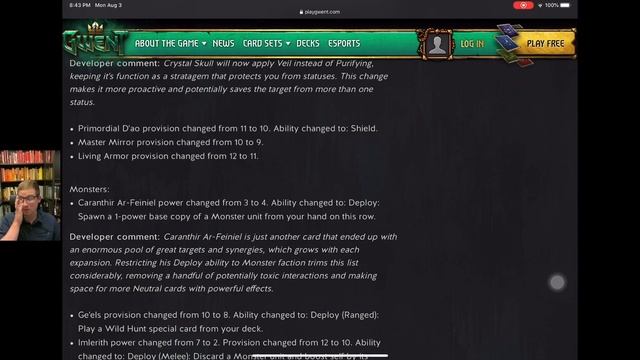 Gwent Today - August 3: Hotfix 7.1 - Big SY Changes incoming! смотреть онлайн