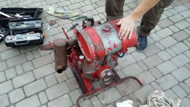 Мотопомпа МП-600 - часть2. Завели ! ( осторожно маты ! ) смотреть онлайн