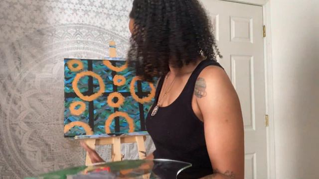 Quick And Easy Abstract Acrylic Painting Tutorial For Beginners #paintingtutorial #abstractart смотреть онлайн