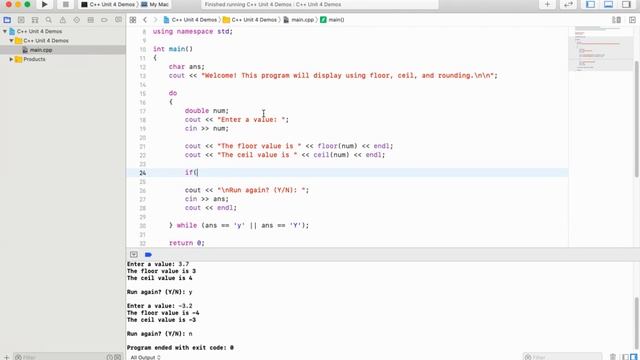 C++ Unit 4 Demo 2 - Floor, Ceil, and Rounding смотреть онлайн