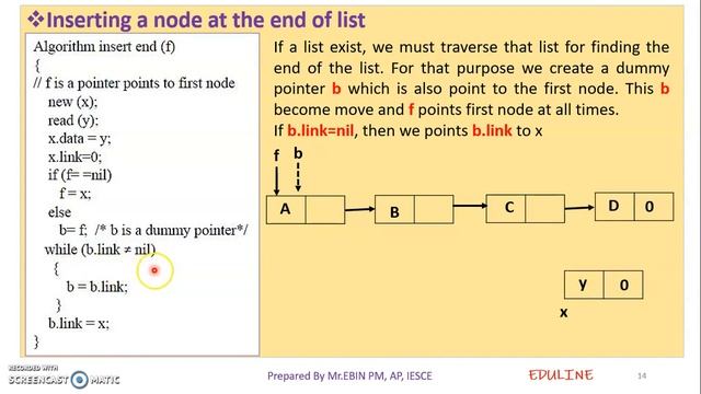 DS - MODULE 3 - TOPIC 4 - INSERTING A NODE AT THE END OF LIST смотреть онлайн