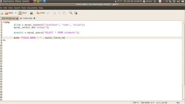 การเขียนโปรแกรมภาษา PHP กับ MySQL 33 mysql field name смотреть онлайн