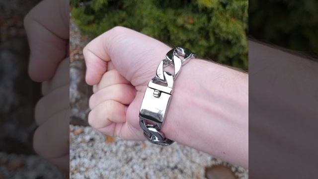 Массивный браслет из нержавеющей стали "Панцирный". Ювелирная бижутерия Xuping. Sorokka.com.ua смотреть онлайн