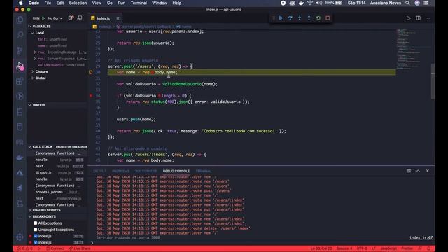 Curso de Node JS #17 Debug de aplicações Node.js com VSCode смотреть онлайн