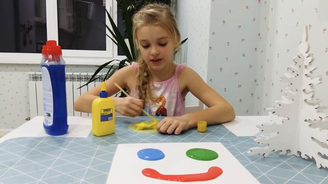 Как сделать крутой слайм из двух ингридиентов🖒 смотреть онлайн