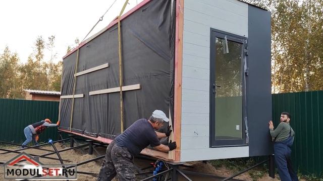монтаж модульного дома МодульСет - МОДУЛЬНЫЙ ДОМ || ModulSet #модульныйдом смотреть онлайн