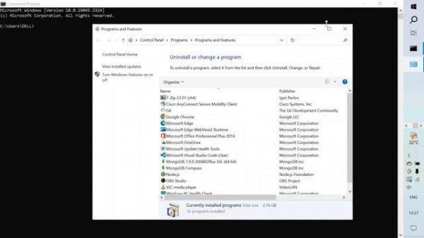 Uninstall node.js  and  npm  from Windows