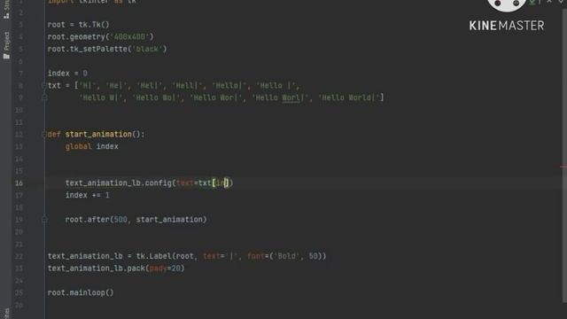 Text Animation in Tkinter | Python Animation смотреть онлайн