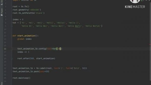 Text Animation in Tkinter | Python Animation