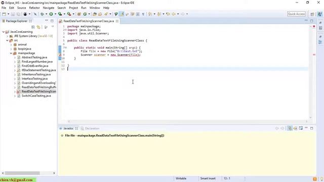Day15: Reading a Text File in Java using Scanner смотреть онлайн