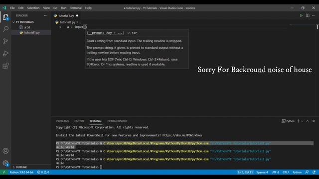 Python Tutorial 1 - How to Print Statement or Variable Text, Taking input, Opening a file смотреть онлайн
