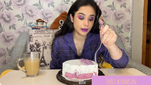 У МЕНЯ ДЕНЬ РОЖДЕНИЯ!! ?????МУКБАНГ/MUKBANG ТОРТИК?, КОФЕ☕️?