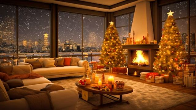 Merry Christmas 2024 ? Christmas Music With Fireplace ? Christmas Music 2024 смотреть онлайн